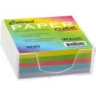 3" X 3" 300 Ct. Color Paper Cube w/ Tray